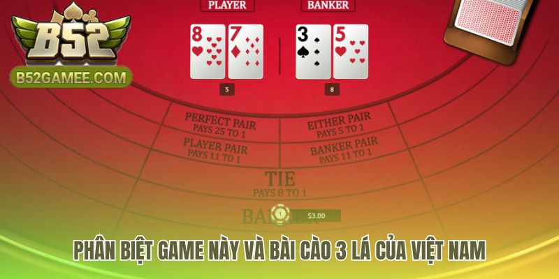 Baccarat là gì khác Bài Cào ở luật rút bài và cửa cược